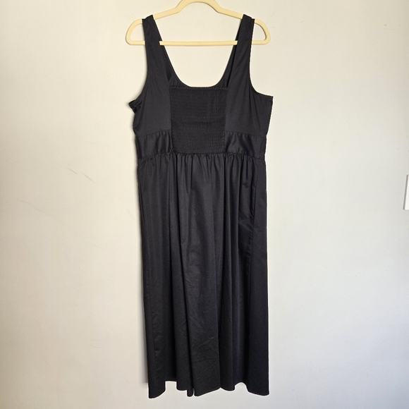 Alfani Button Front Midi Dress Women's L‎ Minimalist Neutral Goth Dark Feminine - Picture 8 of 13